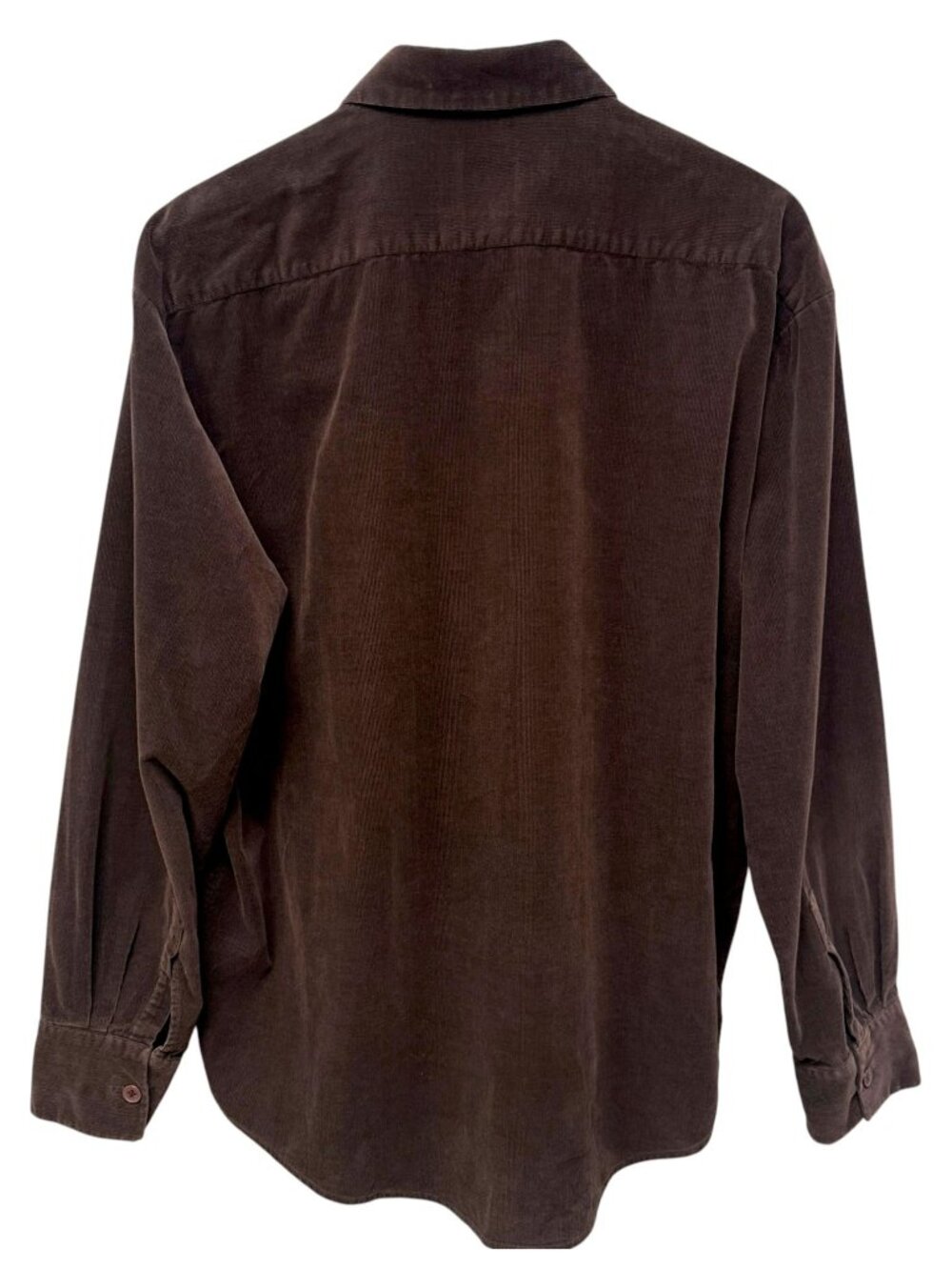 Neiman Marcus Brown Corduroy Shirt Mens Large Vintage Casual Button Up Cotton - Picture 5 of 6